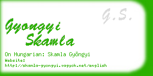 gyongyi skamla business card