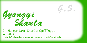 gyongyi skamla business card